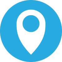 Blue map pin icon